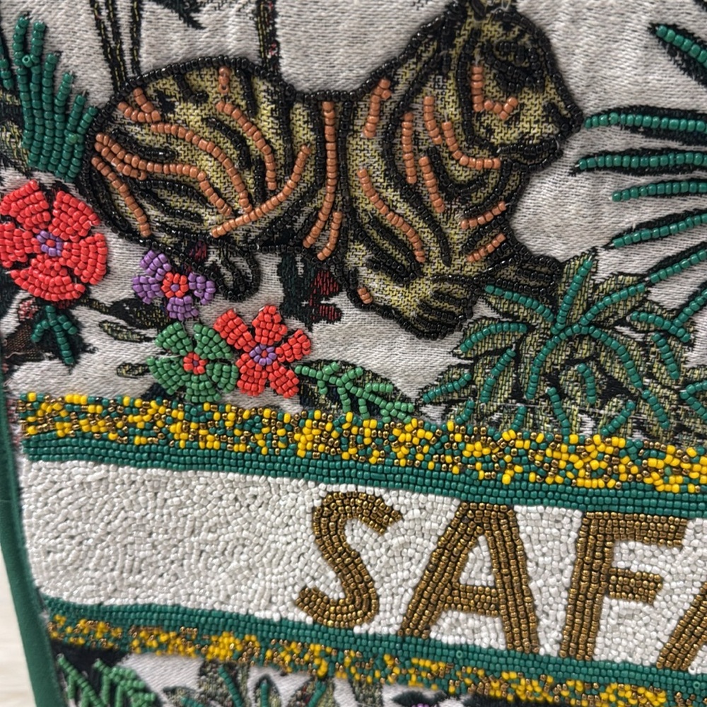 America & Beyond Safari Embroidered Tote Bag - Multicolor - Picture 12 of 12